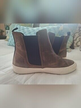 Seavees/Brown Leather Chelsea Sneaker Boots SZ 10